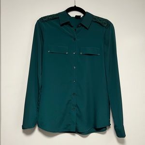 Scotch & Soda Button Down Dress Shirt Size 1 (small) Dark Green